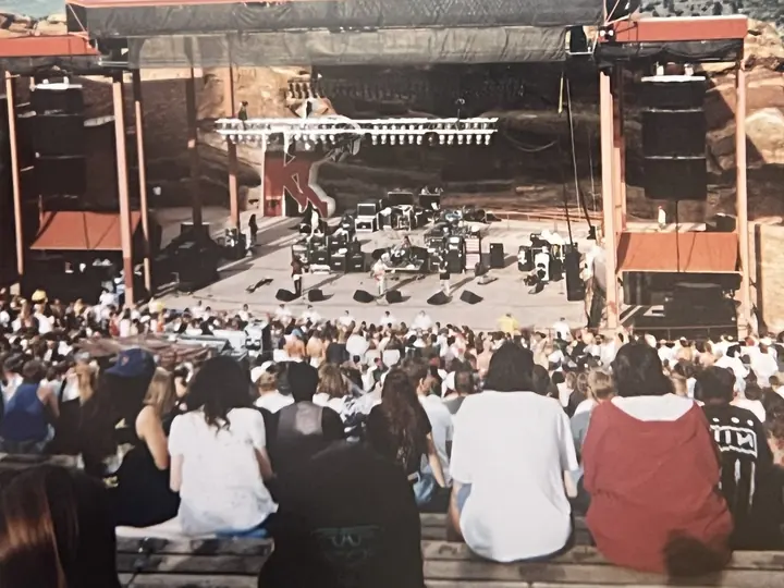 Vintage concert stage photograph from 30 years of touring