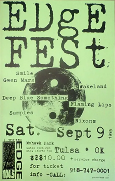 Edgefest festival poster — touring memorabilia